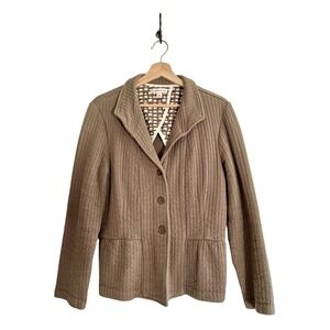 Coldwater‎ Creek Quilted Elephant Safari Jacket Olive Gorpcore Heritage 16